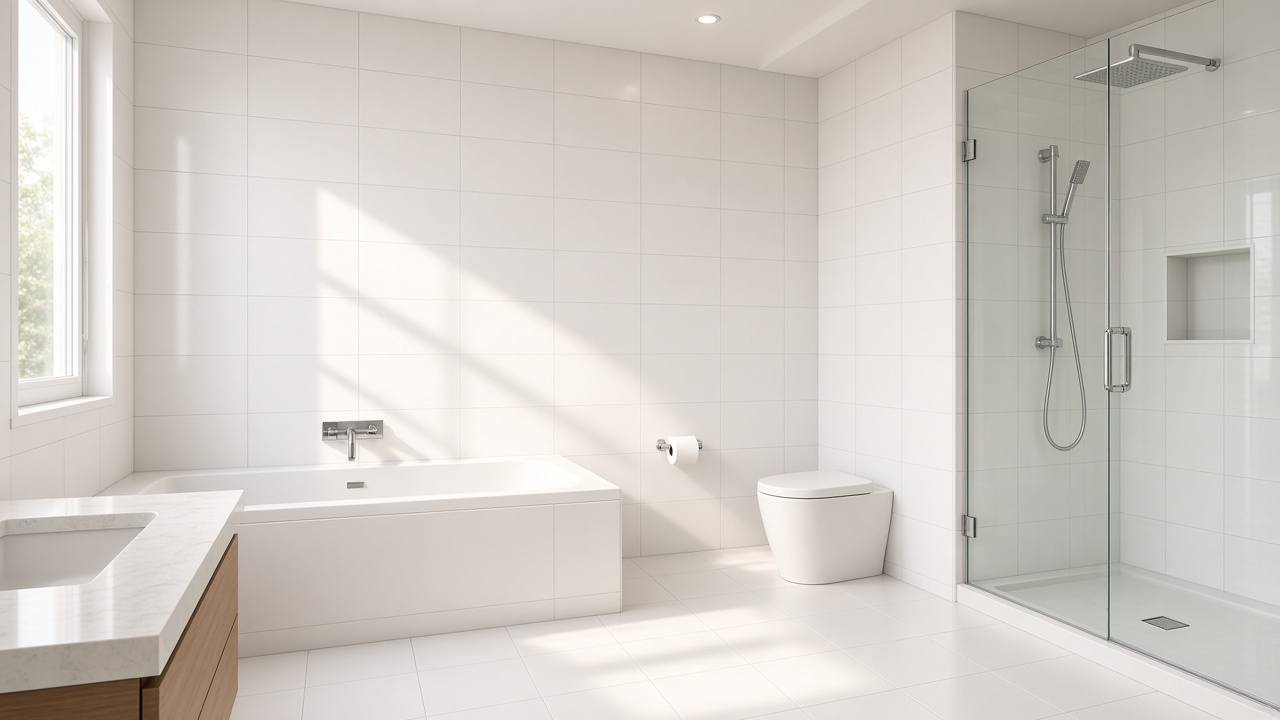 Sparkling bathroom after move-in clean