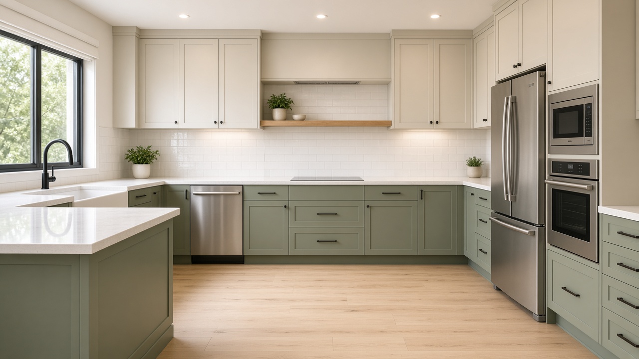 Clean kitchen counters and appliances after deep clean